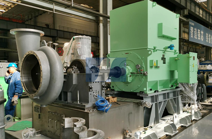 临涣焦化股份有限公司10 万吨/年DMC 项目循环气压缩机组G0778装配中。2023年11月交货。制造商：沈阳鼓风机集团股份有限公司